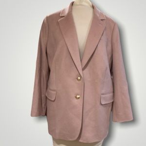 Artigiano Light Pink Cashmere Blazer Size 14 Made in Italy